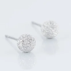 Boucles D'oreilles Puces Ayana Argent Blanc