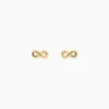 Boucles D'oreilles Puces Annie-francoise Infini Or Jaune