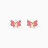 Boucles D'oreilles Puces Amelie Noeud Or Jaune