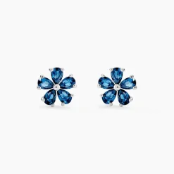 Boucles D'oreilles Puces Argent Blanc Laldilon Oxydes De Zirconium