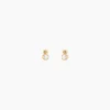 Boucles D'Oreilles Puces Aura Plaque Or Jaune Oxyde De Zirconium