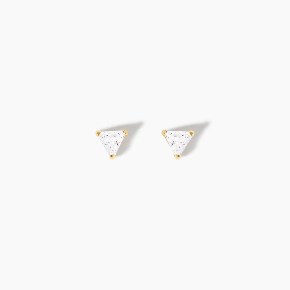 Boucles D'oreilles Puces Achilee Or Jaune Oxyde