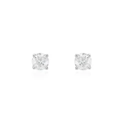 Boucles D'oreilles Puces Aphrodite Or Blanc Diamants