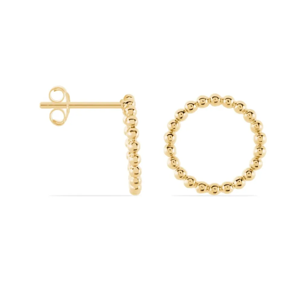 Boucles D'oreilles Puces Abigael Plaqué Or Jaune