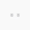 Boucles D'Oreilles Puces Aphrodite Or Blanc Diamant