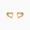 Boucles D'oreilles Puces Anne-maudae Coeurs Or Jaune