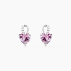 Boucles D'oreilles Puces Argent Blanc Atieno Oxyde De Zirconium