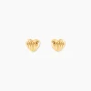Boucles D'oreilles Puces Anne-maudae C艙urs Or Jaune