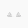 Boucles D'oreilles Puces Brendana Argent Blanc Oxyde De Zirconium