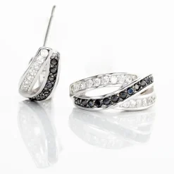 Boucles D'oreilles Puces Bethany Argent Blanc Oxyde De Zirconium