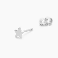Boucles D'oreilles Puces Celesta Argent Blanc