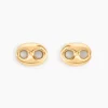 Boucles D'oreilles Puces Cara Grain De Cafe Or Jaune