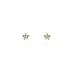Boucles D'oreilles Puces Chirine Etoile Or Jaune