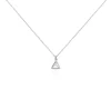 Boucles D'oreilles Puces Cubik Argent Blanc