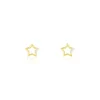 Boucles D'oreilles Puces Camomille Or Jaune Oxyde De Zirconium