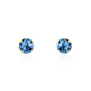 Boucles D'oreilles Puces daria Serti Griffe 3 Or Jaune Oxyde
