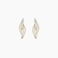 Boucles D'oreilles Puces Demelza Or Jaune Oxyde De Zirconium