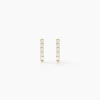 Boucles D'oreilles Puces Damion Or Jaune Oxyde De Zirconium