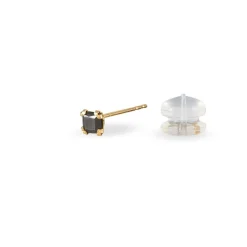 Boucles D'oreilles Puces Doreen Carre Or Jaune Oxyde De Zirconium
