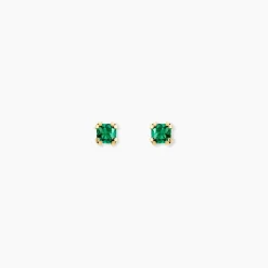 Boucles D'Oreilles Puces Doreen Or Jaune Oxyde De Zirconium