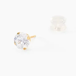 Boucles D'oreilles Puces Eddie Or Jaune Oxyde De Zirconium