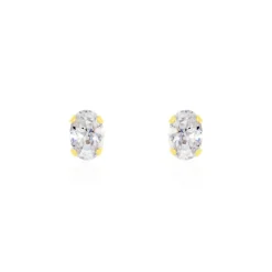 Boucles D'oreilles Puces Elea Or Jaune Oxyde