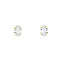 Boucles D'oreilles Puces Elea Or Jaune Oxyde