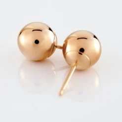 Boucles D'oreilles Puces Fidelia Boule Or Rose