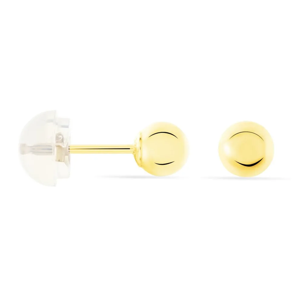 Boucles D'oreilles Puces Fidelia Boule Or Jaune