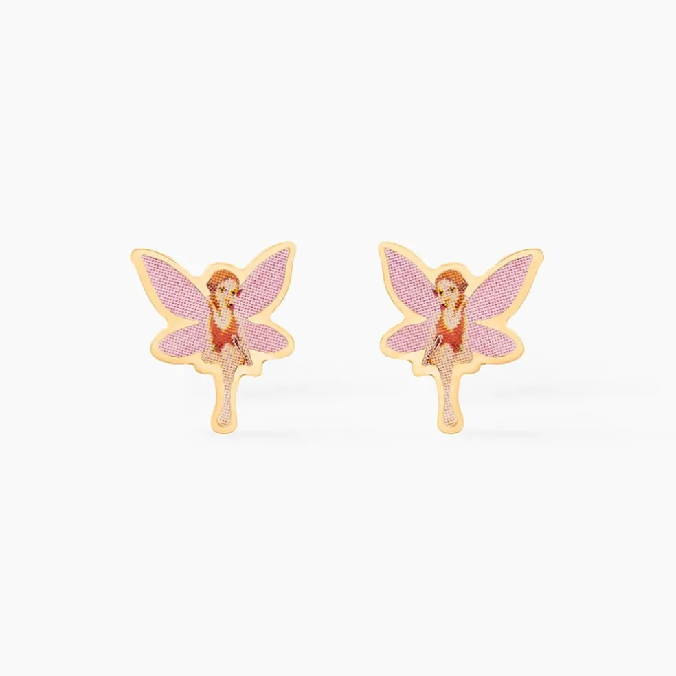Boucles D'oreilles Puces Feerie Or Jaune