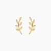 Boucles D'oreilles Puces Foliora Or Jaune