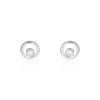 Boucles D'oreilles Puces Fidelia Or Blanc Diamant
