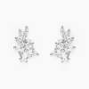 Boucles D'Oreilles Puces Glow Up Argent Blanc Oxyde De Zirconium