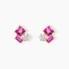 Boucles D'oreilles Puces Garland Or Jaune Oxyde De Zirconium