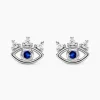 Boucles D'oreilles Puces Hina Argent Blanc Oxyde De Zirconium