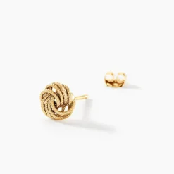 Boucles D'oreilles Puces Ilhame Nid Or Jaune