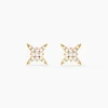 Boucles D'Oreilles Puces Ishmerai Or Jaune Oxyde De Zirconium