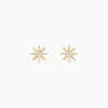 Boucles D'Oreilles Puces Ishmael Or Jaune Oxyde De Zirconium