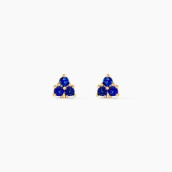 Boucles D'oreilles Puces Istoria Plaqué Or Jaune Spinelle