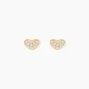 Boucles D'oreilles Puces Janice Plaqué Or Jaune Oxyde De Zirconium