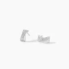 Boucles D'oreilles Puces Julianne Or Blanc Diamant