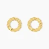 Boucles D'Oreilles Puces Josephe Acier Jaune