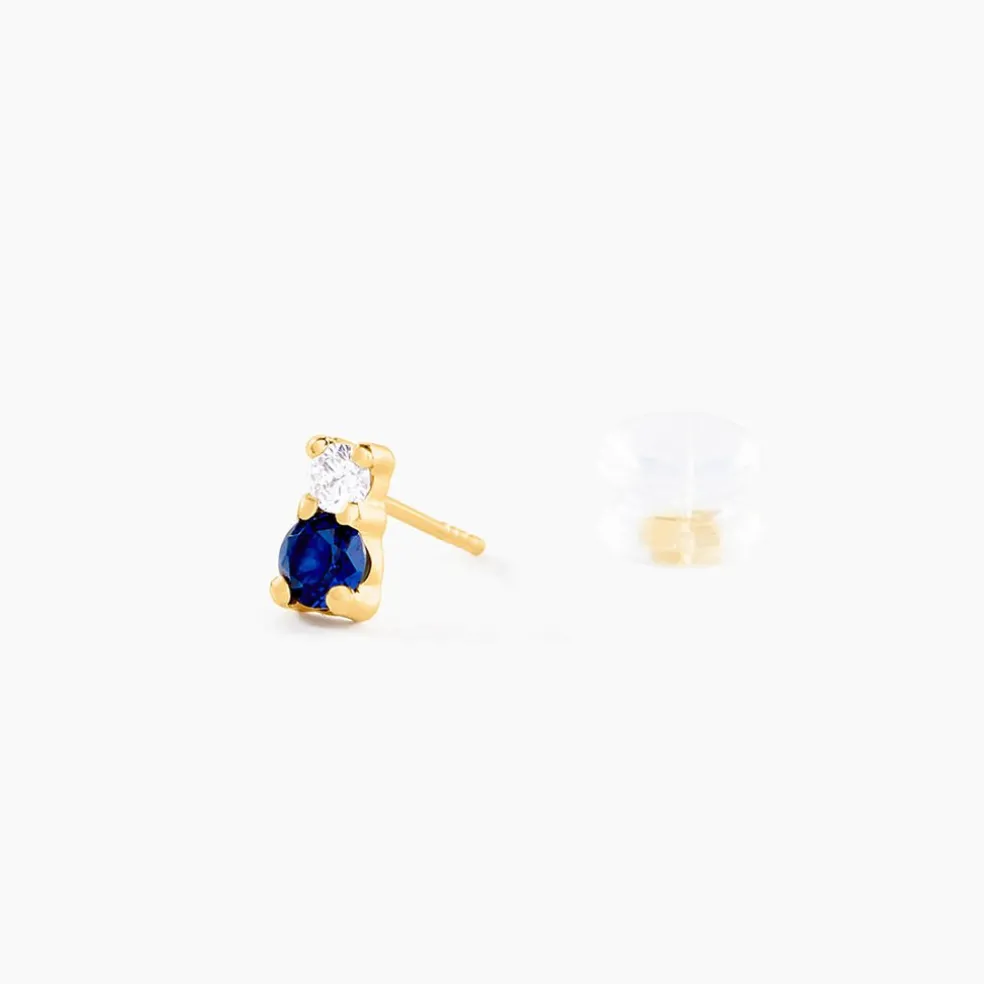 Boucles D'Oreilles Puces Jetta Or Jaune Oxyde De Zirconium
