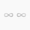 Boucles D'oreilles Puces Kamy Argent Blanc