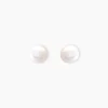 Boucles D'oreilles Puces Kesya Nacres Bouton Or Jaune Perle De Culture