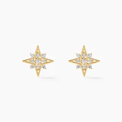 Boucles D'oreilles Puces Konstantsia Or Jaune Oxyde
