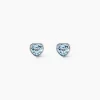 Boucles D'oreilles Puces Klodina Or Blanc Topaze