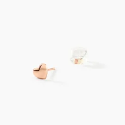 Boucles D'oreilles Puces Lison Or Rose
