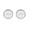 Boucles D'oreilles Puces Laetizia Celine Argent Blanc