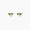 Boucles D'oreilles Puces Liberius Or Jaune